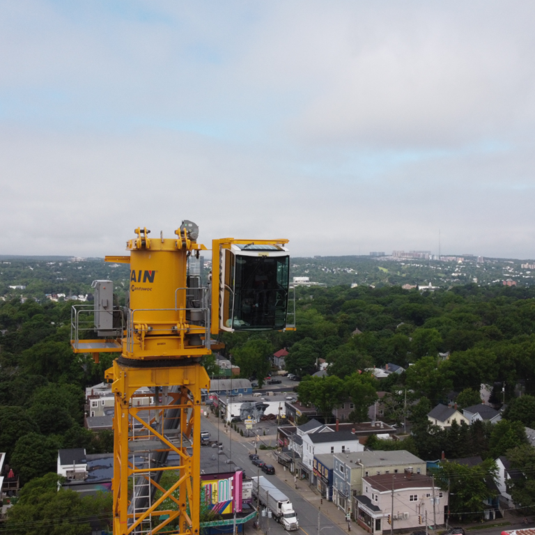 Quinpool Rd seen from top of construction crane